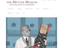 Tablet Screenshot of muttermuseumstore.org